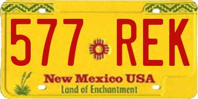 NM license plate 577REK