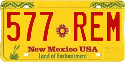 NM license plate 577REM