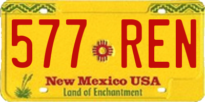 NM license plate 577REN