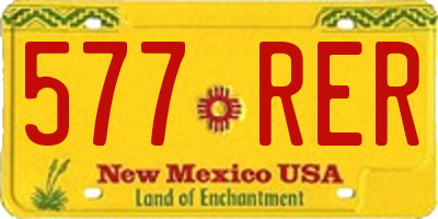NM license plate 577RER