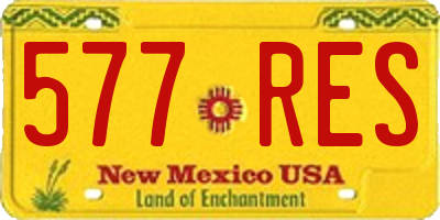 NM license plate 577RES