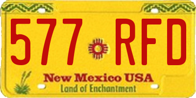 NM license plate 577RFD