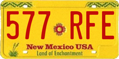 NM license plate 577RFE