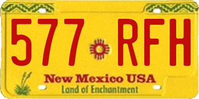 NM license plate 577RFH