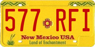 NM license plate 577RFI