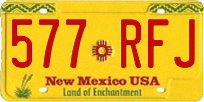 NM license plate 577RFJ