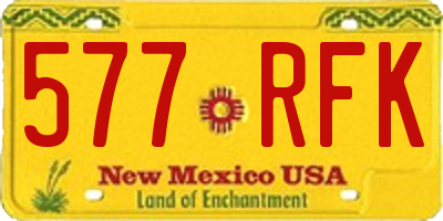 NM license plate 577RFK