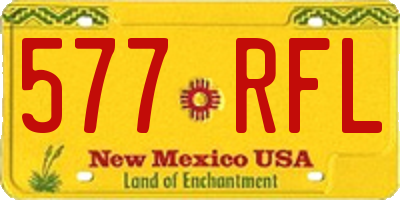 NM license plate 577RFL