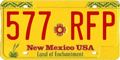 NM license plate 577RFP