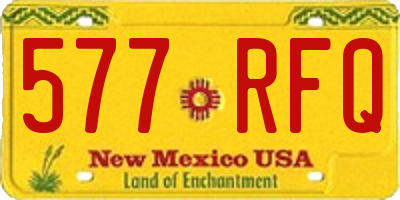 NM license plate 577RFQ
