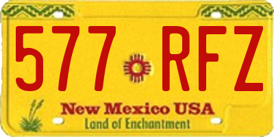 NM license plate 577RFZ