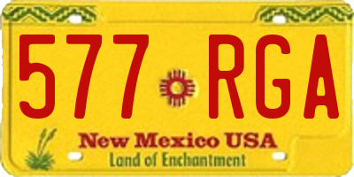 NM license plate 577RGA