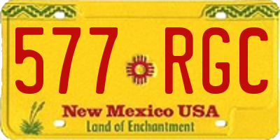 NM license plate 577RGC