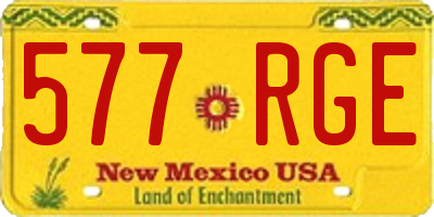 NM license plate 577RGE