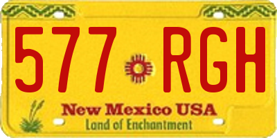 NM license plate 577RGH