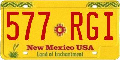 NM license plate 577RGI