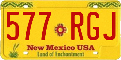 NM license plate 577RGJ