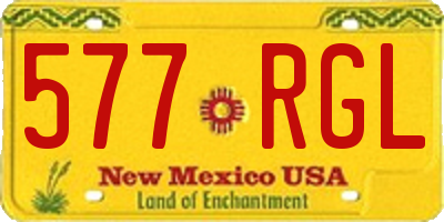 NM license plate 577RGL