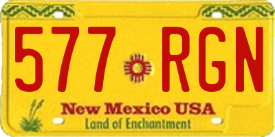 NM license plate 577RGN