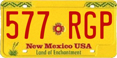 NM license plate 577RGP