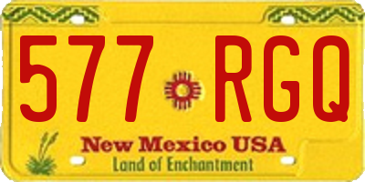 NM license plate 577RGQ