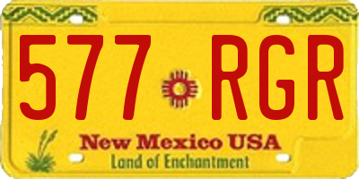 NM license plate 577RGR