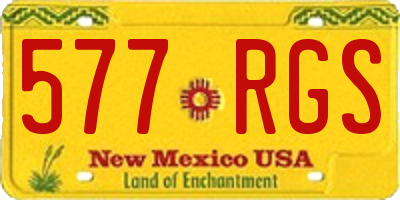 NM license plate 577RGS