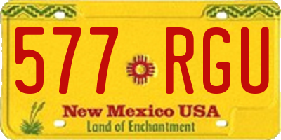 NM license plate 577RGU