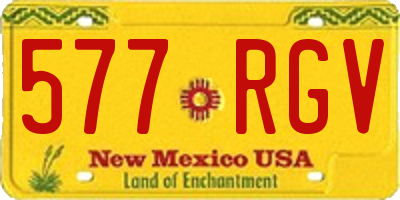 NM license plate 577RGV