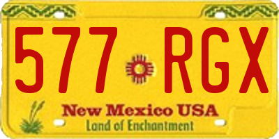 NM license plate 577RGX