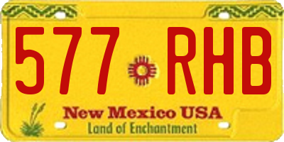 NM license plate 577RHB