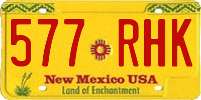 NM license plate 577RHK