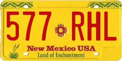 NM license plate 577RHL