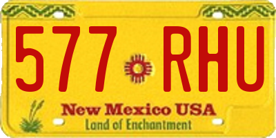 NM license plate 577RHU