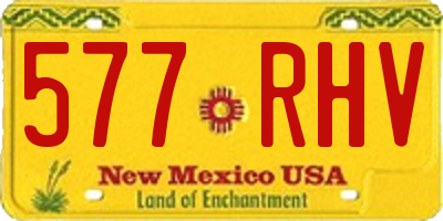 NM license plate 577RHV