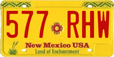 NM license plate 577RHW