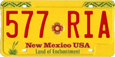 NM license plate 577RIA