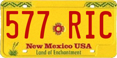 NM license plate 577RIC