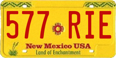 NM license plate 577RIE