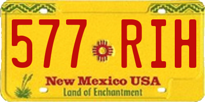 NM license plate 577RIH