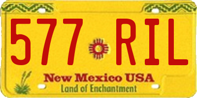 NM license plate 577RIL