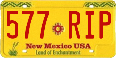 NM license plate 577RIP