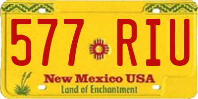 NM license plate 577RIU