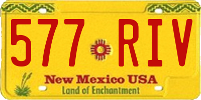 NM license plate 577RIV