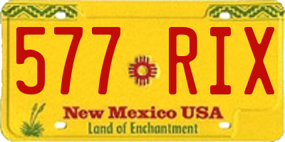 NM license plate 577RIX