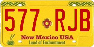 NM license plate 577RJB