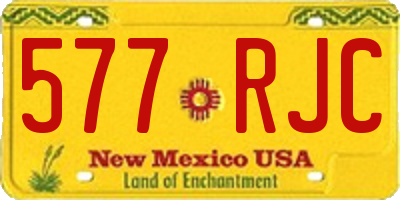 NM license plate 577RJC