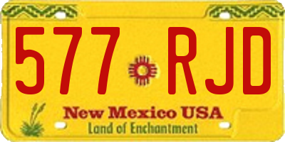 NM license plate 577RJD