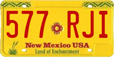 NM license plate 577RJI