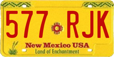 NM license plate 577RJK